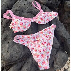 Strawberry Milk Mob Young Love Bikini Top